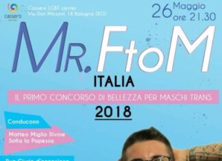 Mister Trans 2018 – 26 maggio 2018 al CASSERO di Bologna