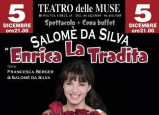 Salomè da Silva in ENRICA LA TRADITA spettacolo e cena