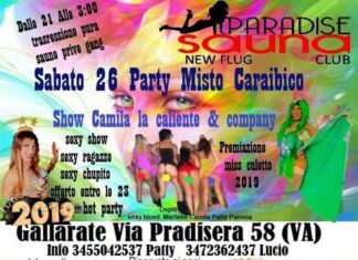 Paradise Sauna Club – Party Misto Caraibico