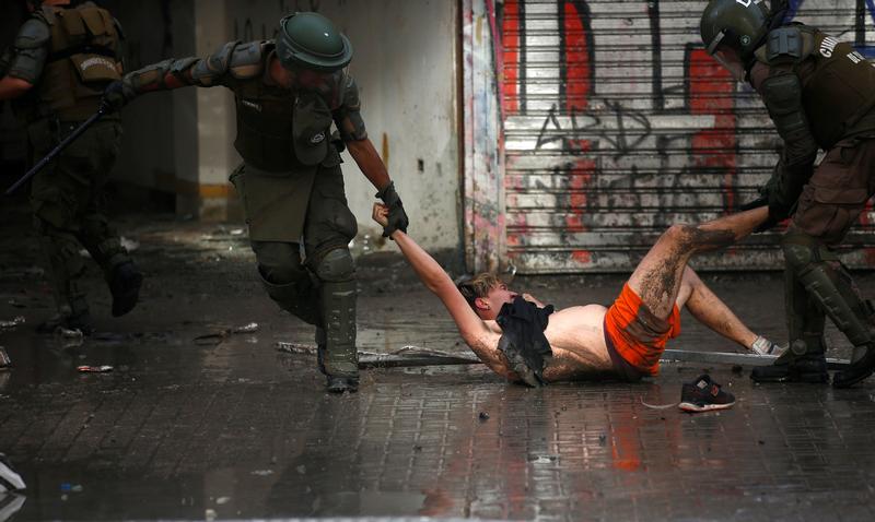 Protests against Chile's government in Santiago