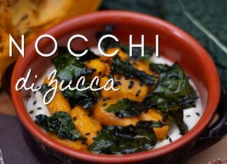 Menù di Natale Vegan | GNOCCHI DI ZUCCA con crema di Topinambur e chips di cavolo nero