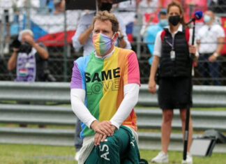 Vettel rischia la squalifica in Ungheria per la maglia arcobaleno