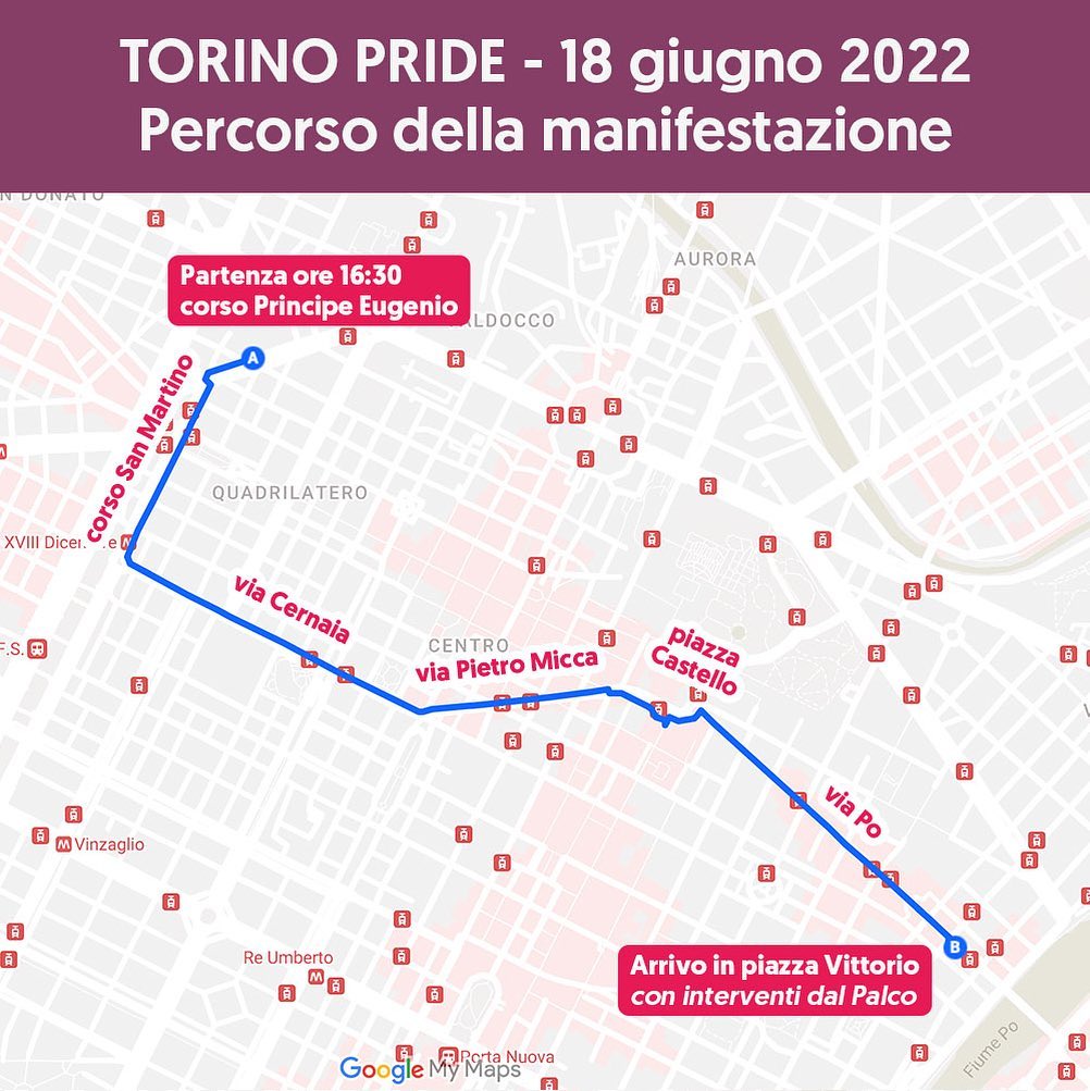 Torino Pride Percorso
