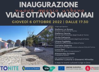 Torino, inaugurazione del nuovo spazio urbano in Viale Ottavio Mario Mai: giovedi 6 ottobre Viale Ottavio Mario