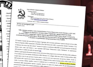 La lista di proscrizione del Nuovo Partito Comunista ci ricorda i volantini delle BR