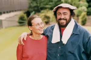 Nicoletta Mantovani e Luciano Pavarotti. 