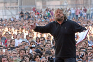 I tempi, ormai andati, del "VaffaDay" di Beppe Grillo.