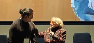 Il regista Matteo Balsamo insieme a Jolanda Bonino, presidente ACTA.